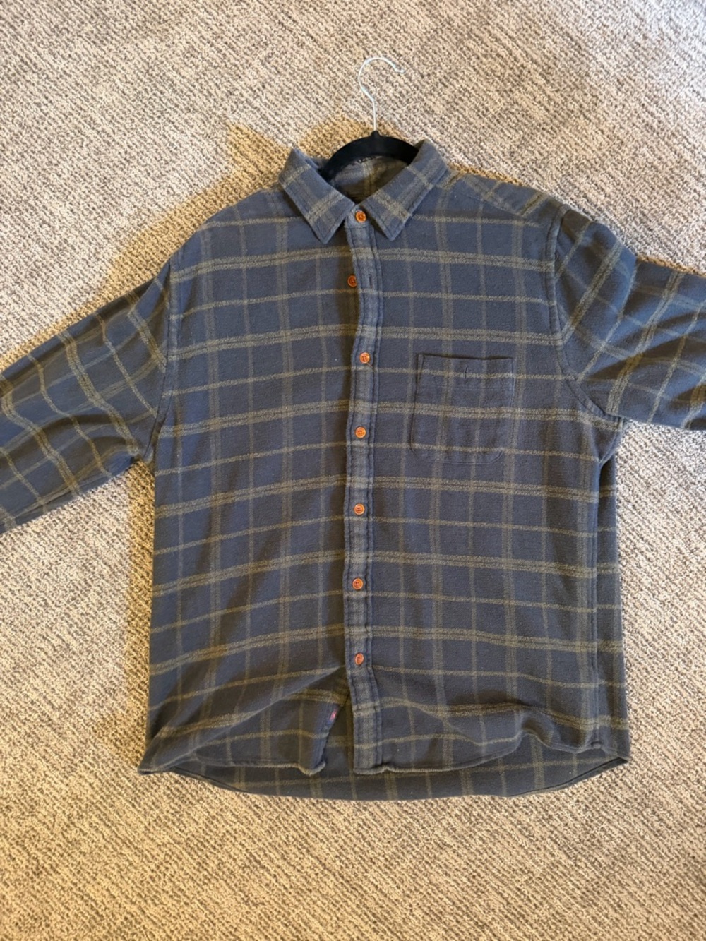 Faherty Blue Plaid Button-Up Shirt